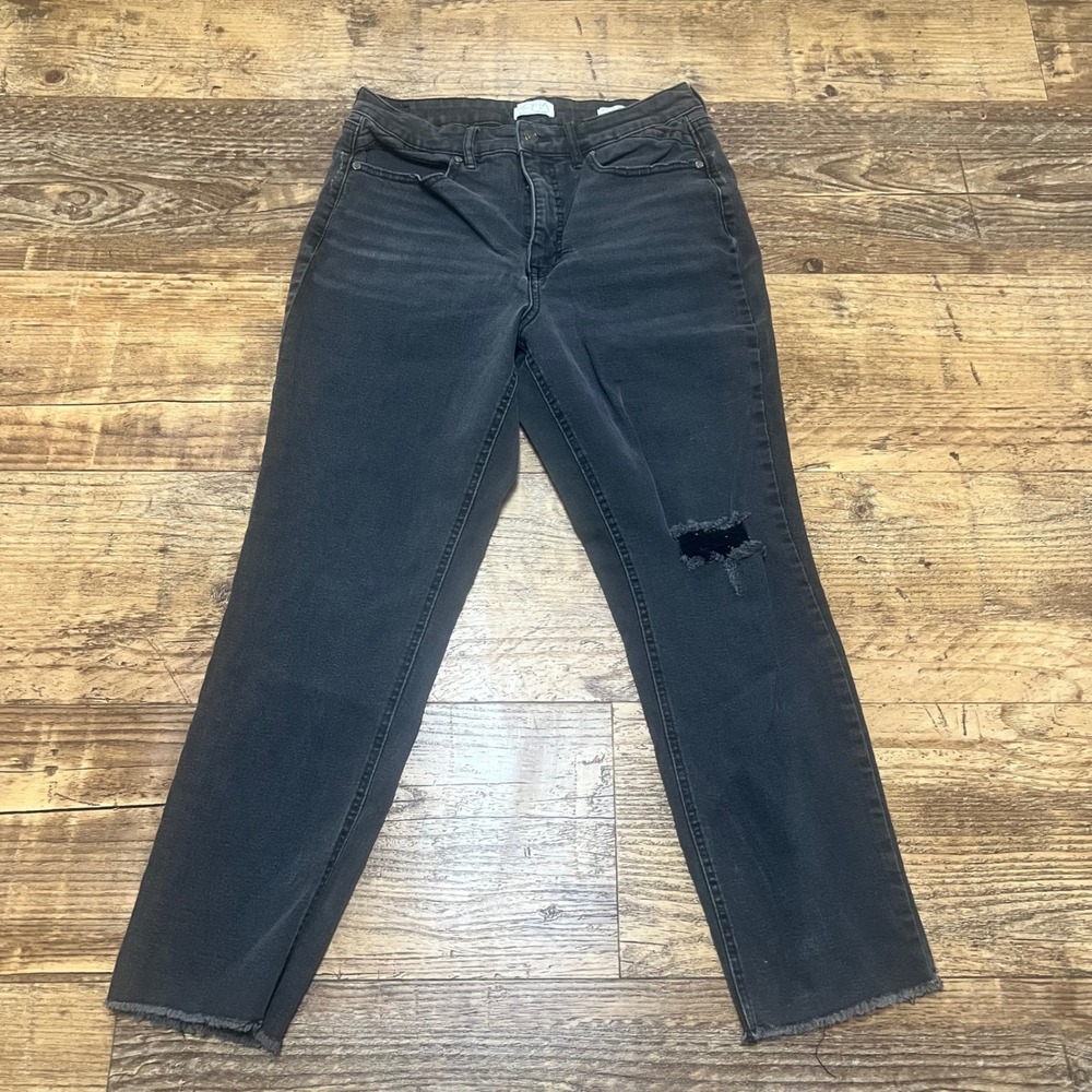 Sofia Jeans by Sofia Vergara Adora Curvy Girlfriend Distressed Black Jeans 10